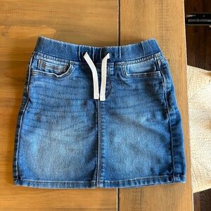 GAP Girls' Blue Denim Skirt with Drawstring